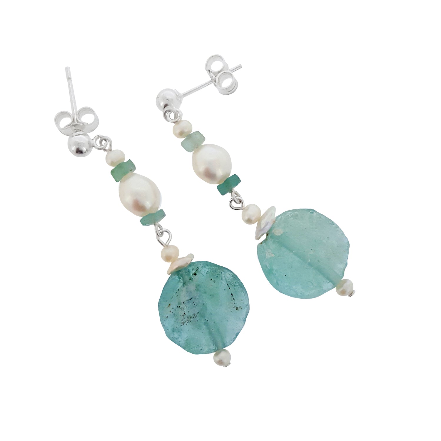 Ancient Roman Glass Earrings