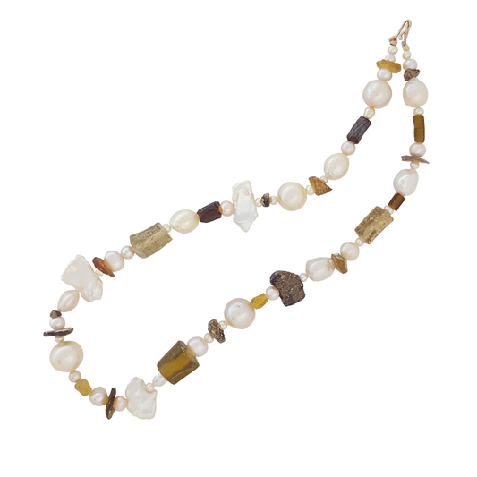 Brave Lucretia Necklace | Ancient Roman Glass Necklace | Australian Designer Pearl Jewellery