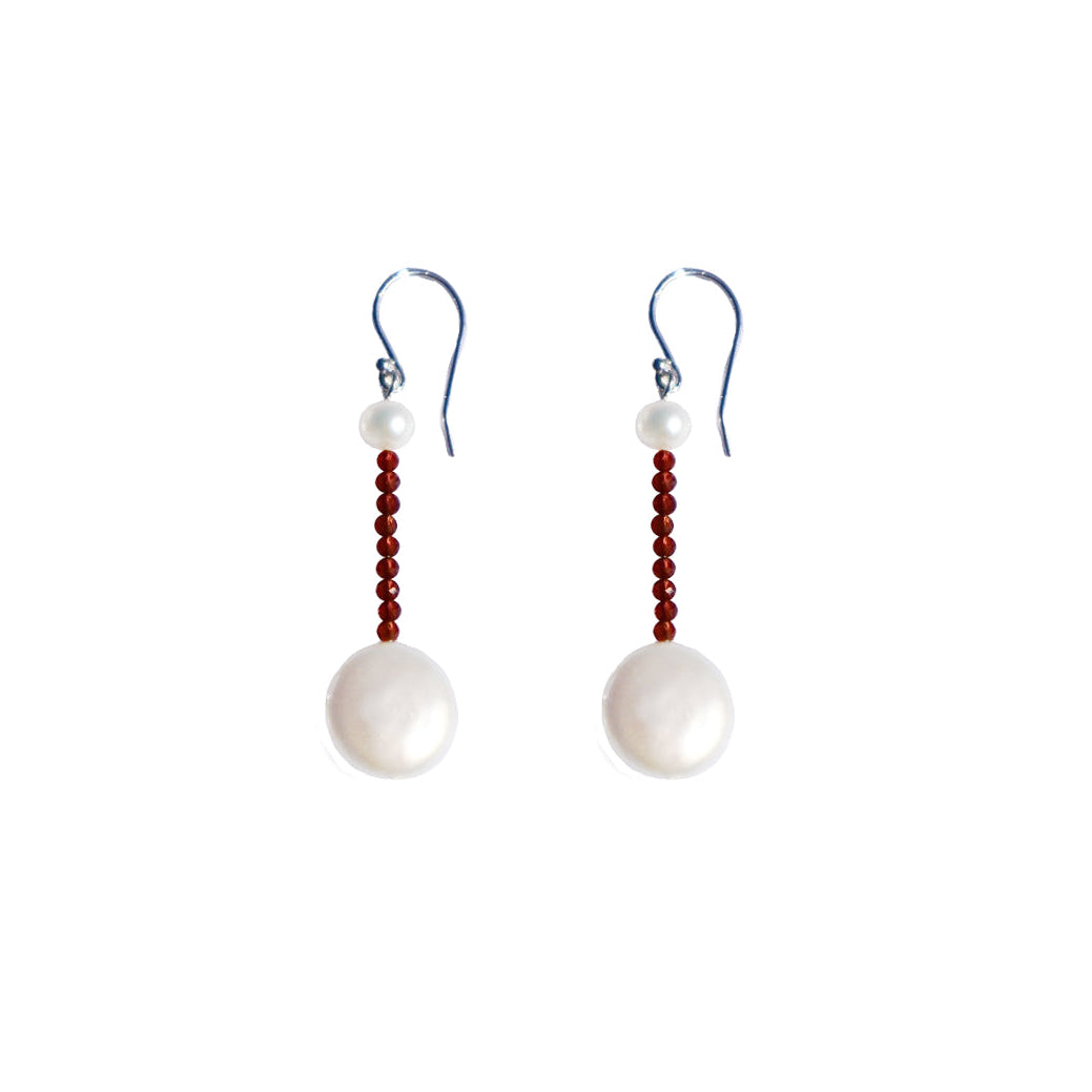Carnelian India Earrings | Gemstones Earrings | The Courthouse Collection | Australian Designer Pearl Jewellery