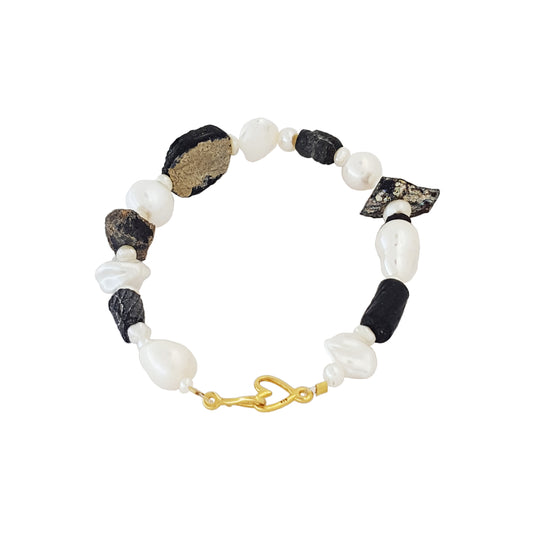 Diana's Roman Moon Bracelet - Ancient Roman Glass Bracelet