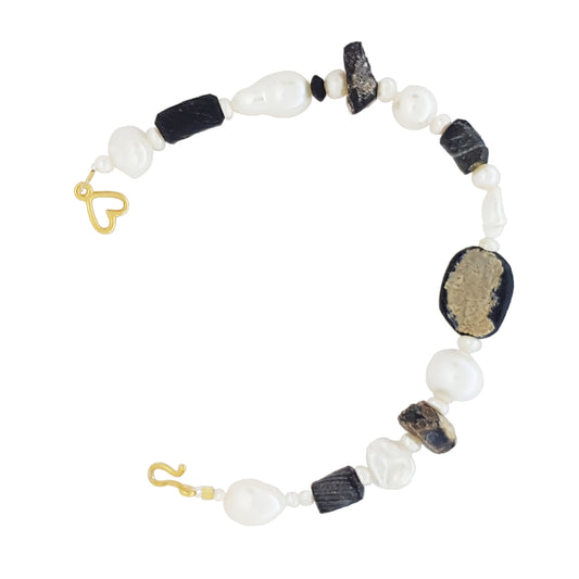 Diana's Roman Moon Bracelet - Ancient Roman Glass Bracelet