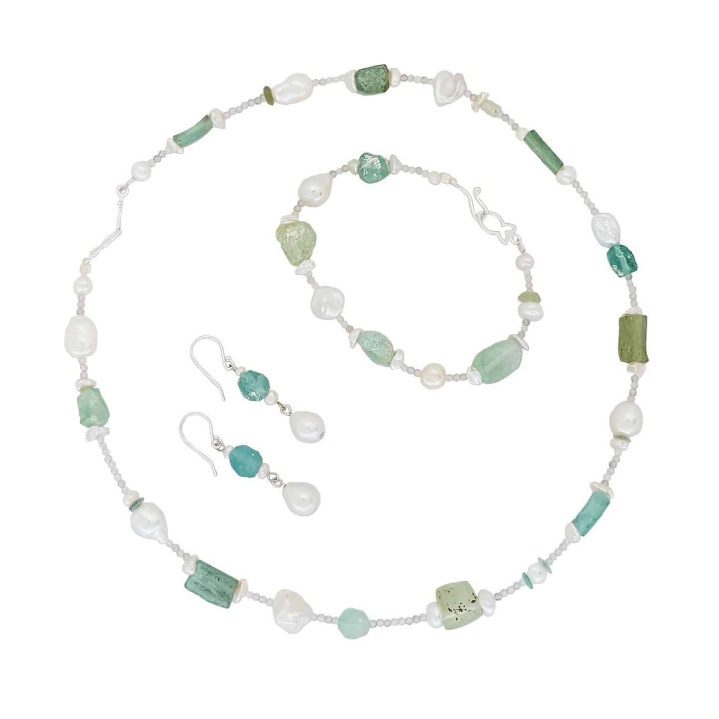 Empress Juno Earrings | Ancient Roman Glass Earrings | Australian Designer Pearl Jewellery