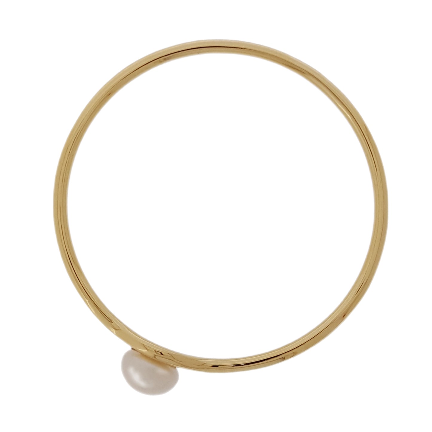 Moon Goddess Pearl Bangle Gold - The Courthouse Collection