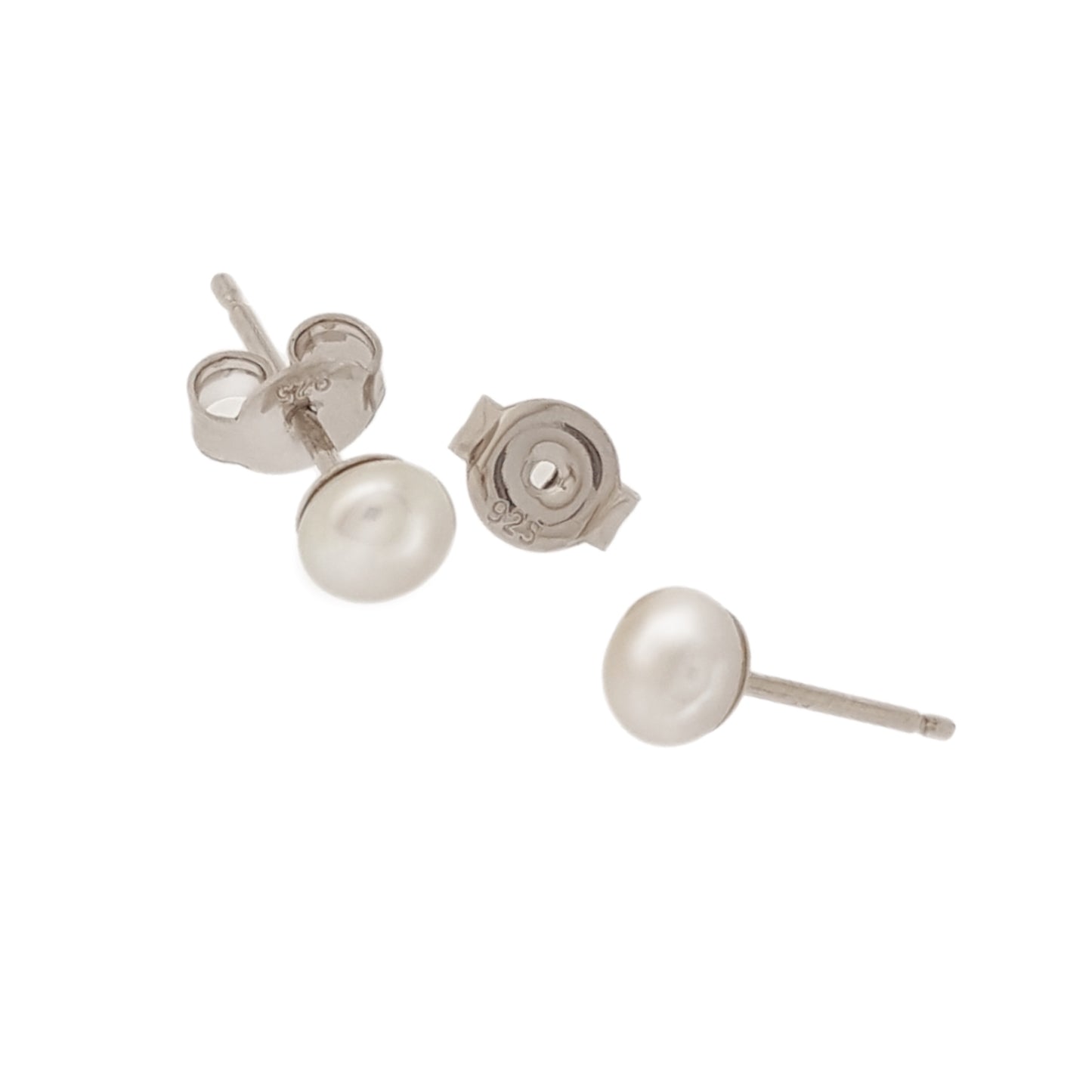 Pearl Stud Earrings White | The Courthouse Collection
