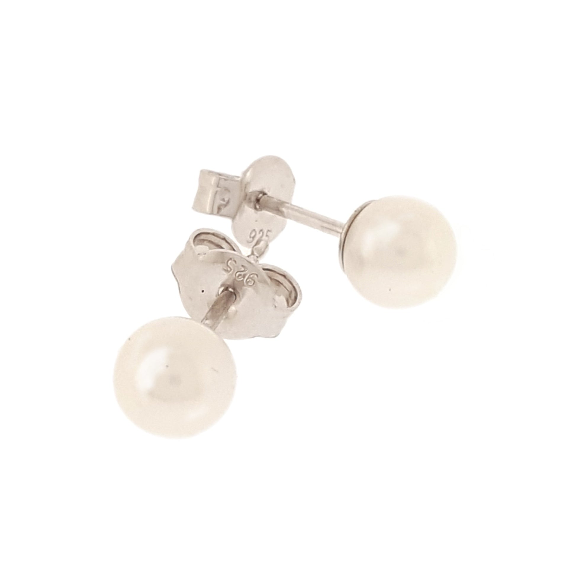 Pearl Earrings Studs White - The Courthouse Collection