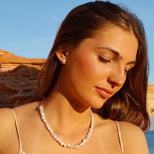 Keshi Fullstrand Necklace | The Courthouse Collection | Australian Designer Pearl Jewellery