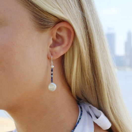 Lovely Lapis Lazuli & Coin Pearls - The Courthouse Collection
