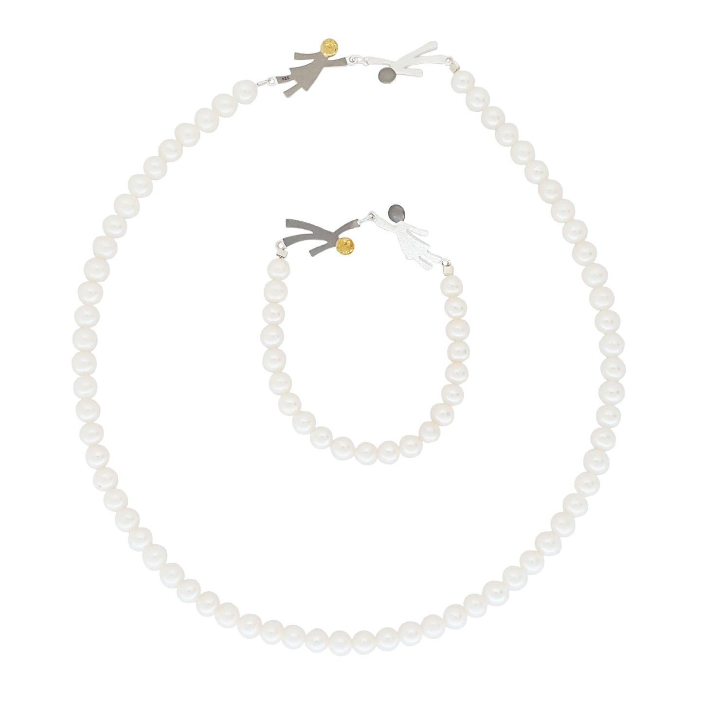 Ruby & Oliver Freshwater Pearls Necklace and Bracelet