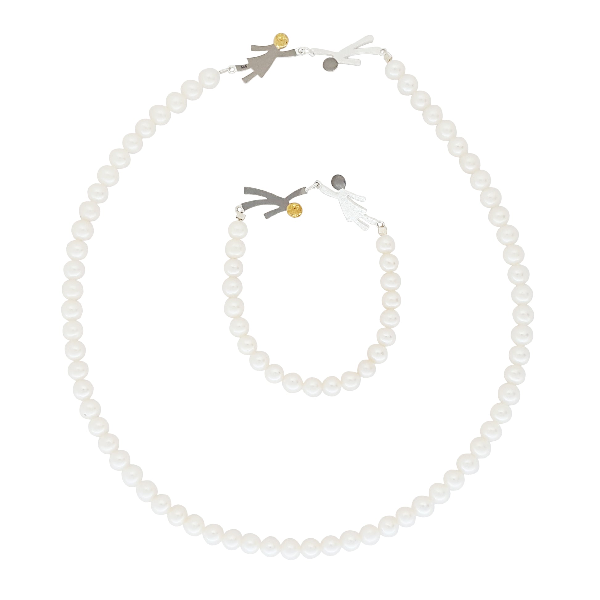 Ruby & Oliver Freshwater Pearls Necklace and Bracelet