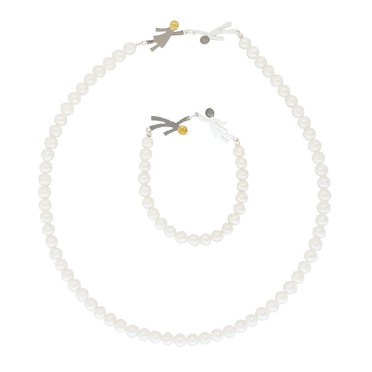 Ruby & Oliver Freshwater Pearls Necklace and Bracelet
