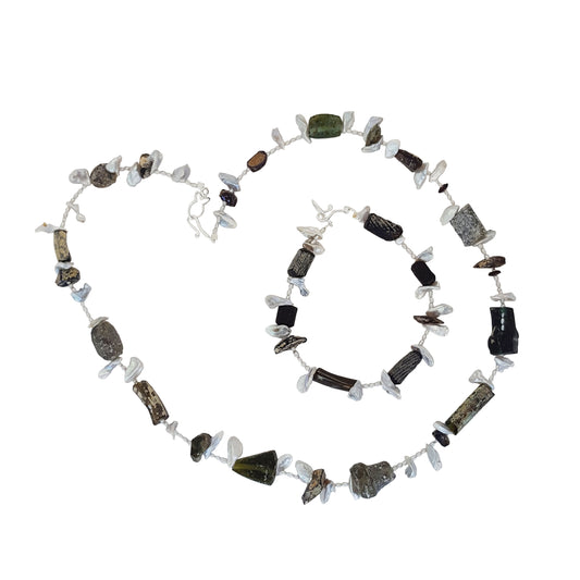 Neptune's Niece Necklace and Bracelet - Ancient Roman Glass