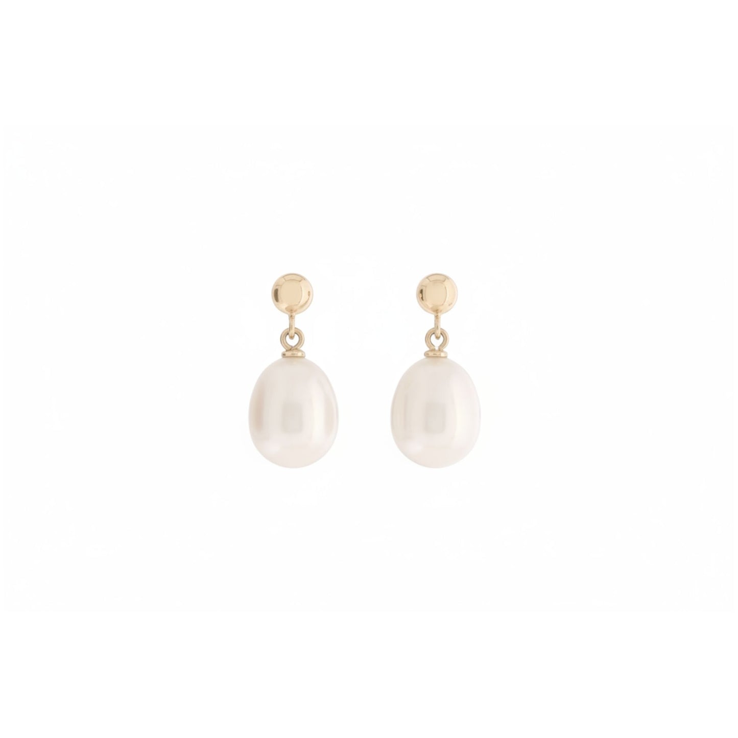 Pearl Earrings 9ct Gold Ballstuds | The Courthouse Collection | Australian Designer Pearl Jewellery