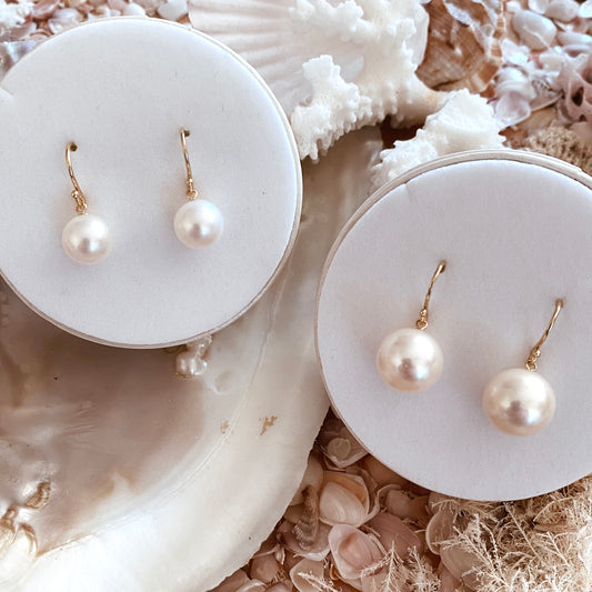 Rose Gold & Pearl Earrings - The Courthouse Collection
