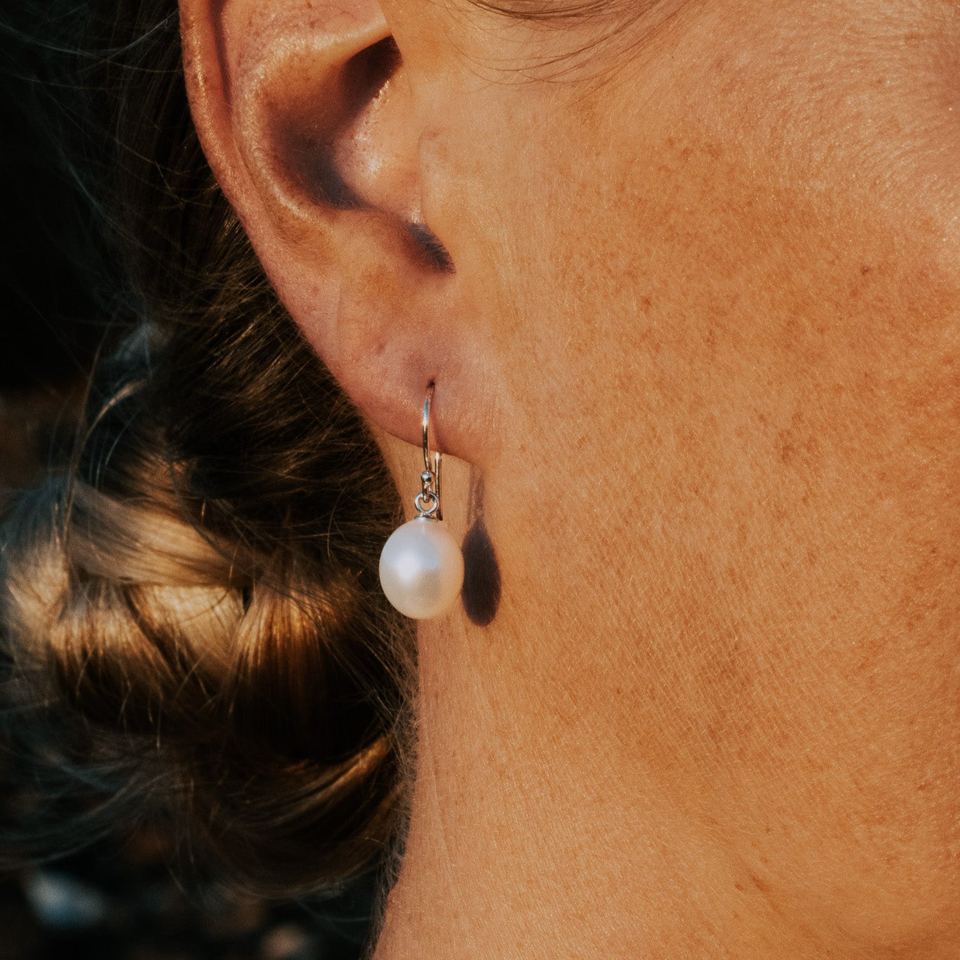Silver Pearl Bridal Earrings - The Courthouse Collection