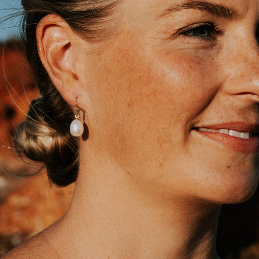 Gold and Pearl Bridal Earrings | The Courthouse Collection | Australian Designer Pearl Jewellery