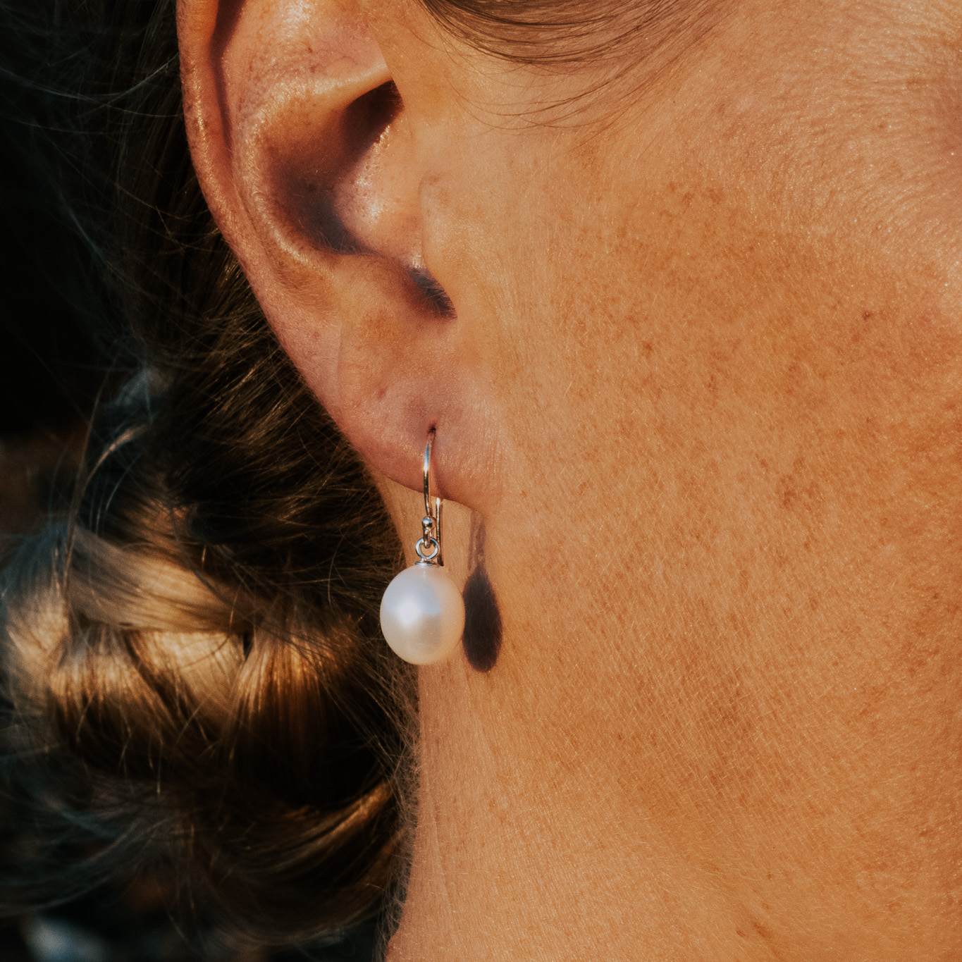 Gold and Pearl Bridal Earrings - The Courthouse Collection