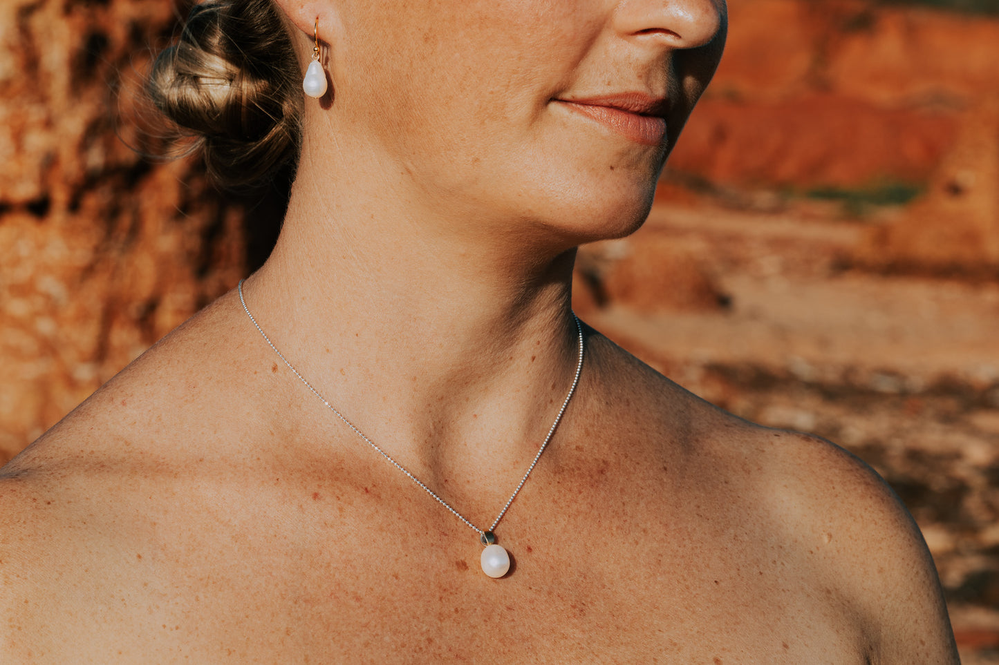 Pearl Drop Pendant Leaf - The Courthouse Collection