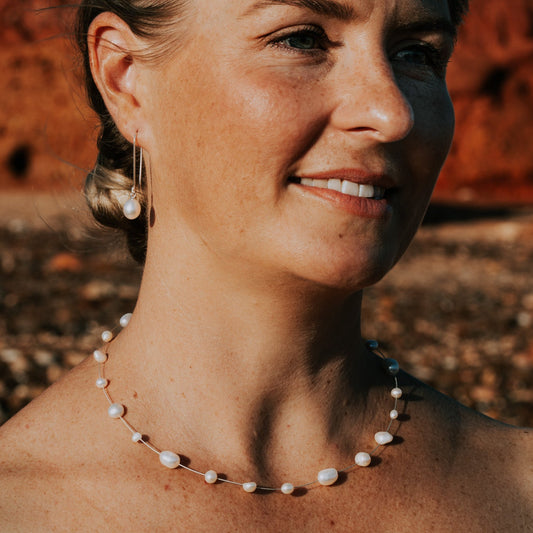 Silver Pearl Necklace "Hailey Special" | The Courthouse Collection | Australian Designer Pearl Jewellery