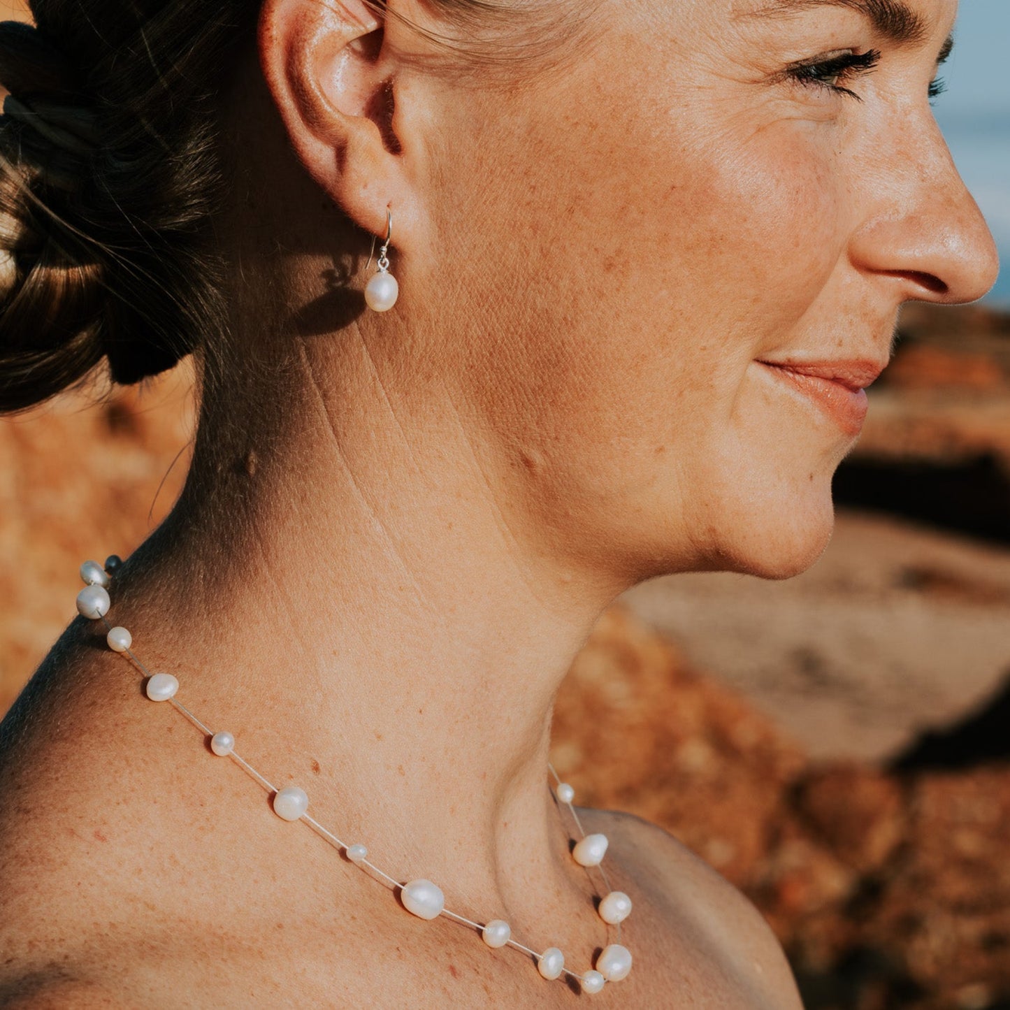 Silver Pearl Necklace "White Hailey Special" | The Courthouse Collection | Australian Designer Pearl Jewellery
