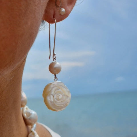 The Long Rose Earrings - The Courthouse Collection