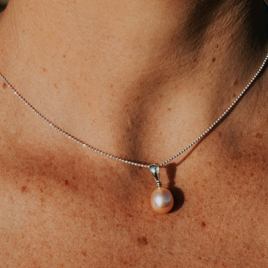 Silver Pearl Pendant Ball Bail | The Courthouse Collection | Australian Designer Pearl Jewellery