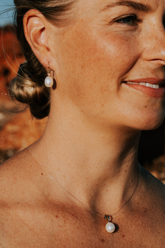 Silver Pearl Pendant Ball Bail | The Courthouse Collection | Australian Designer Pearl Jewellery