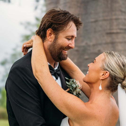 Gold Baroque Pearl Earrings | The Courthouse Collection | Australian Designer Pearl Jewellery