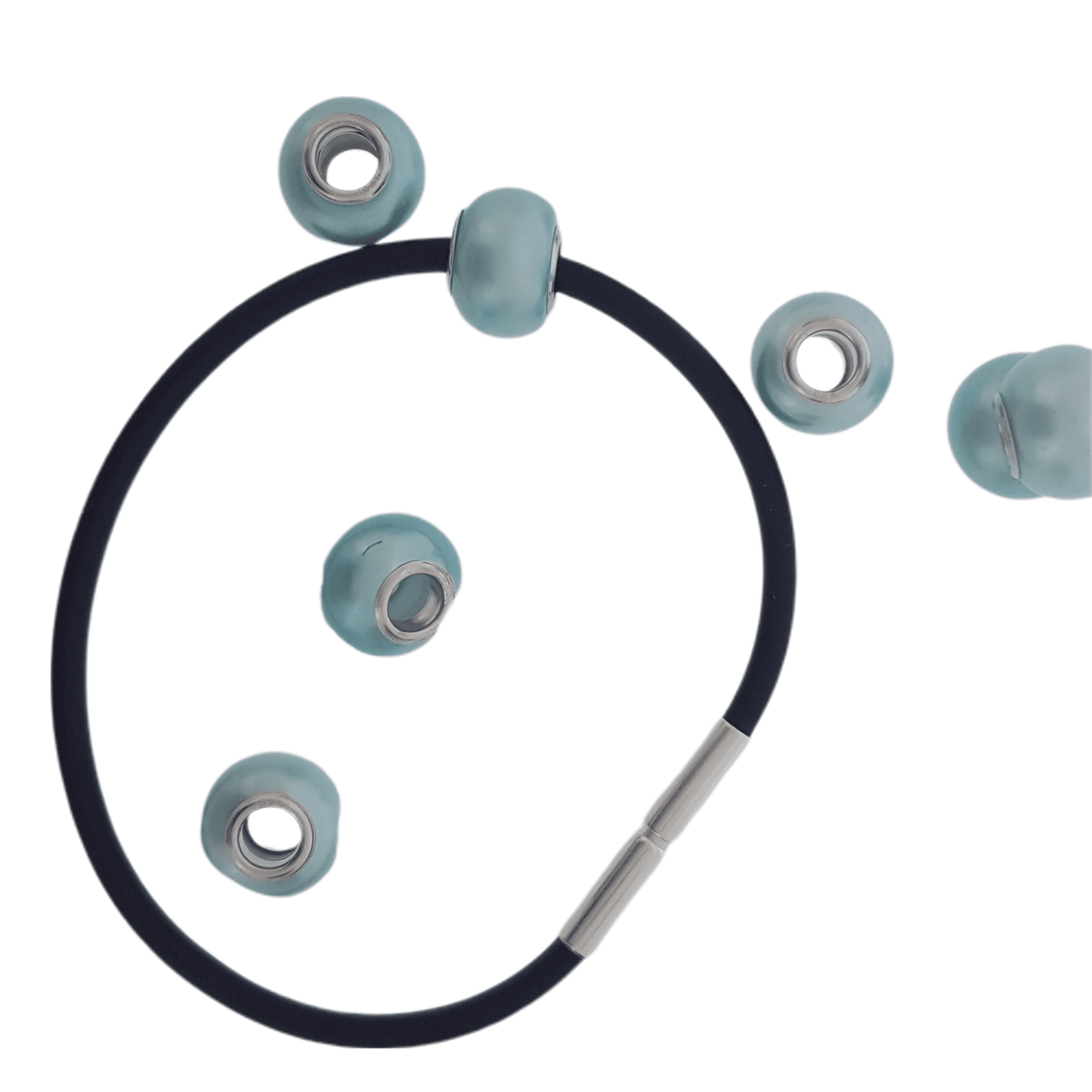 Tourquiose tiffany blue cultured pearl charm for pandora