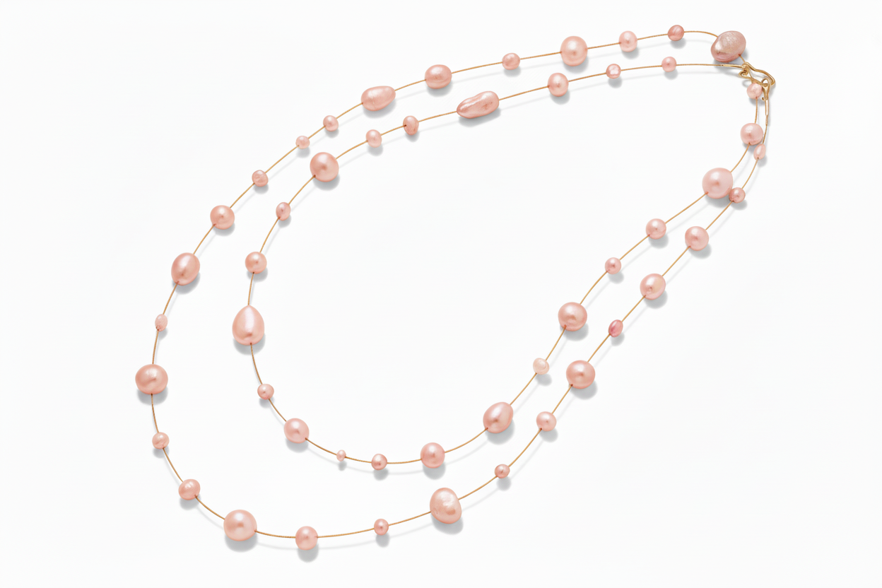 Pink Pearl Necklace "Pink Hailey Special" | The Courthouse Collection | Australian Designer Pearl Jewellery