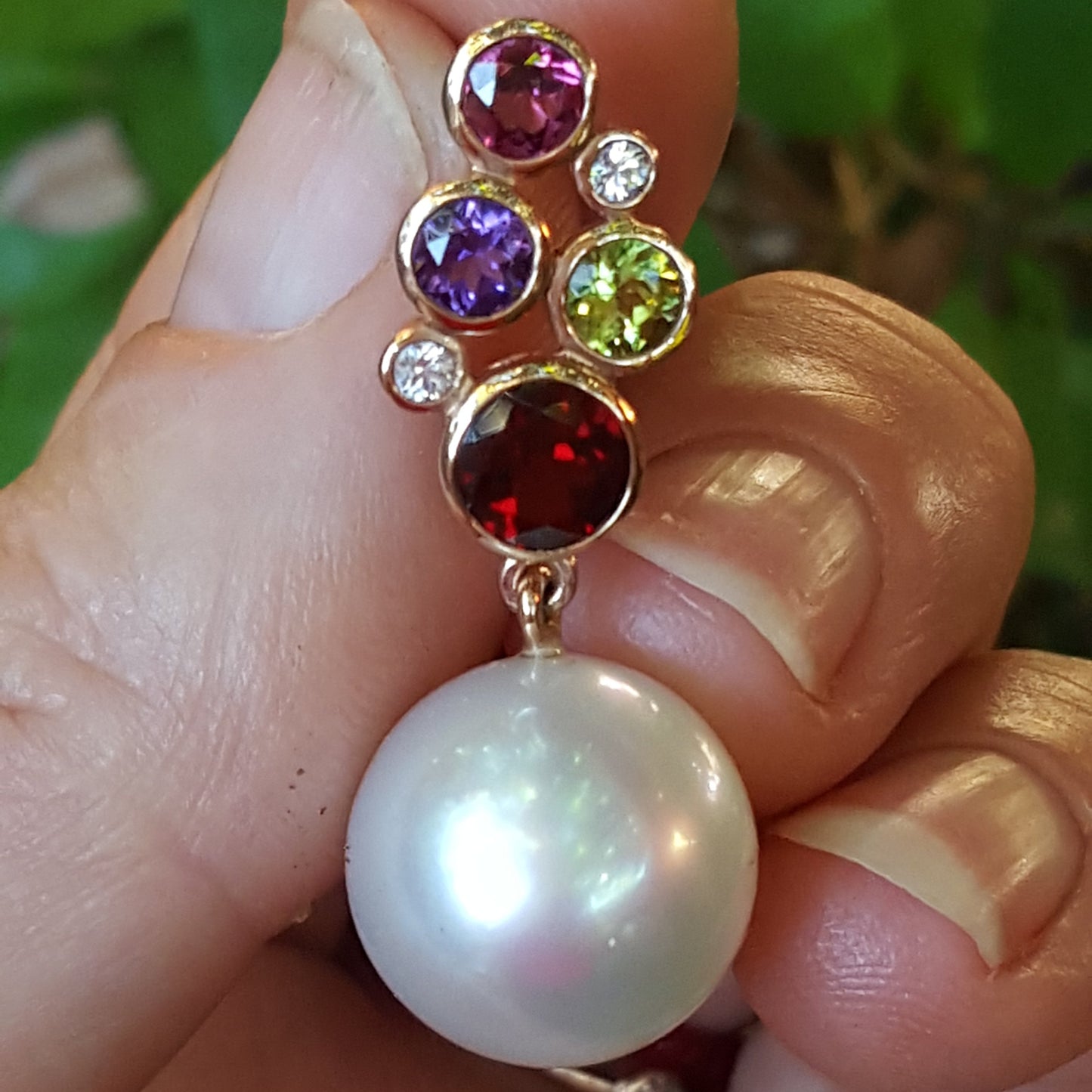 Plum Wine South Sea Pearl Earrings | The Courthouse Collection | Australian Designer Pearl Jewellery