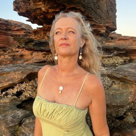 Single Rose Pearl Necklace | The Courthouse Collection | Australian Designer Pearl Jewellery