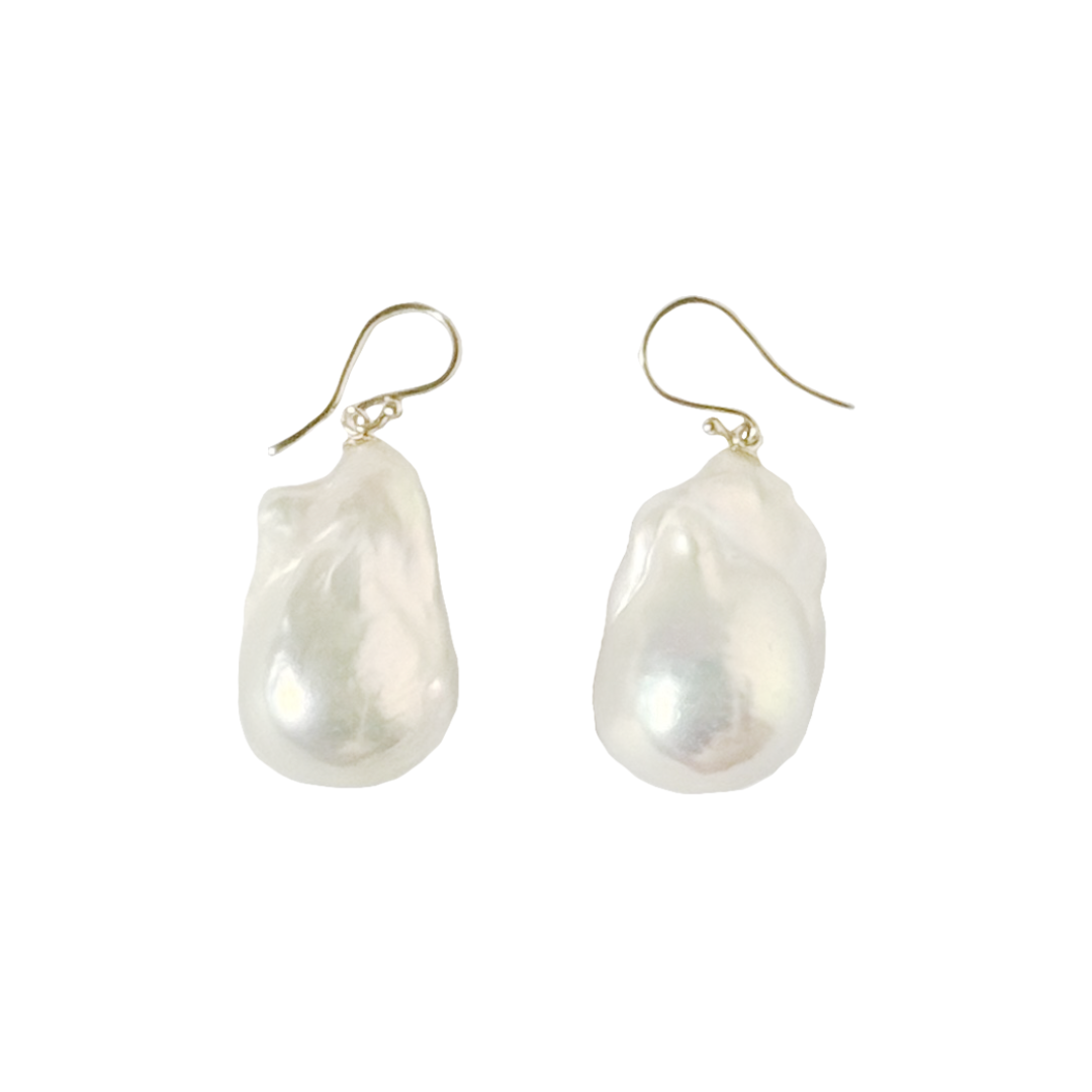 Silver Baroque Pearl Earrings - The Courthouse Collection