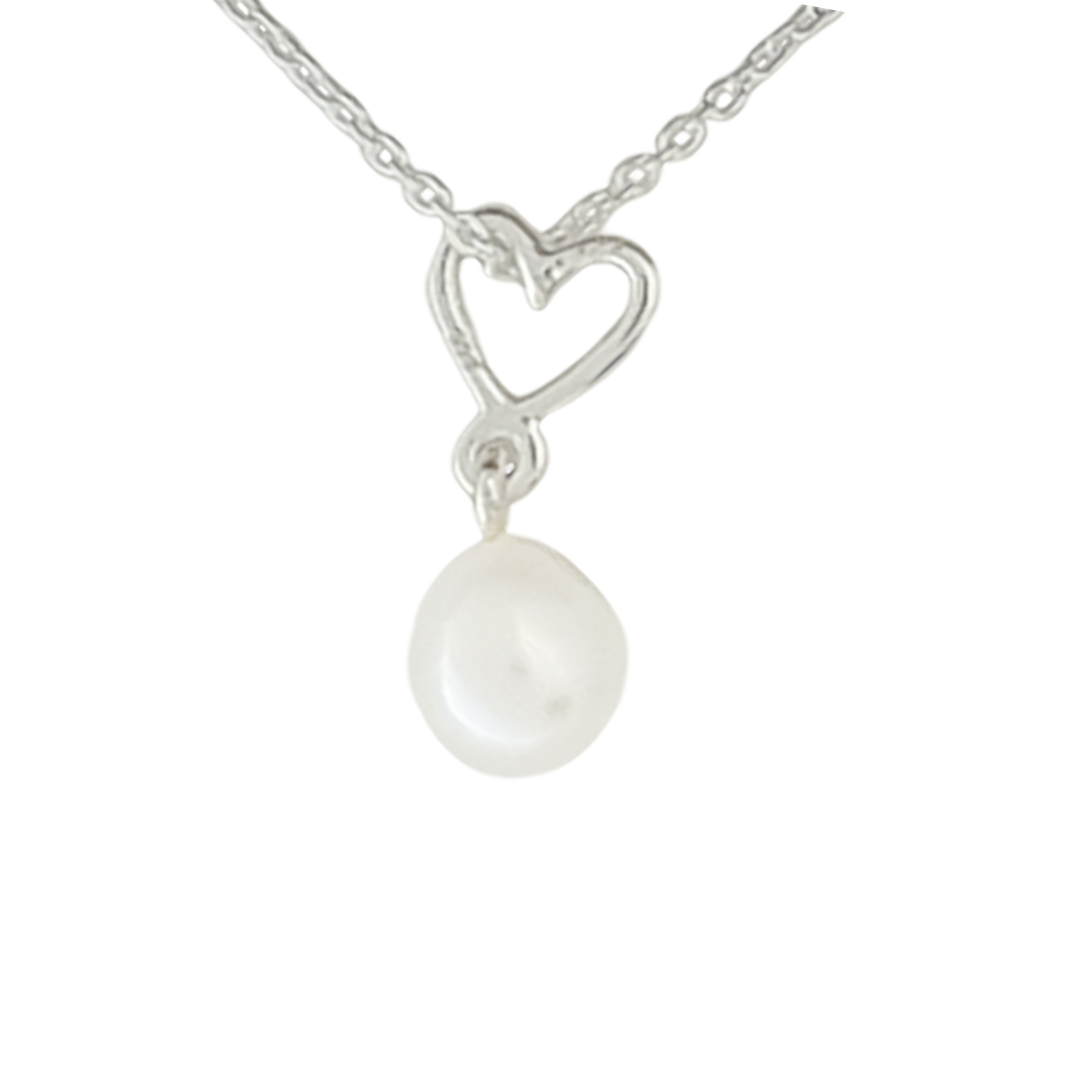 Heart and Pearl Necklace "Sweetheart"