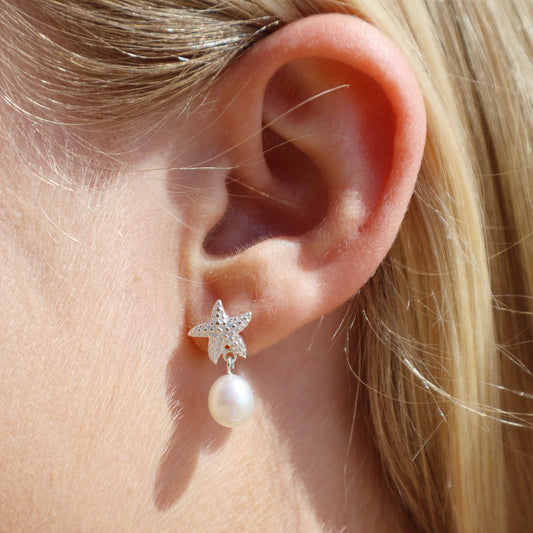 Starfish Pearl Earrings - The Courthouse Collection