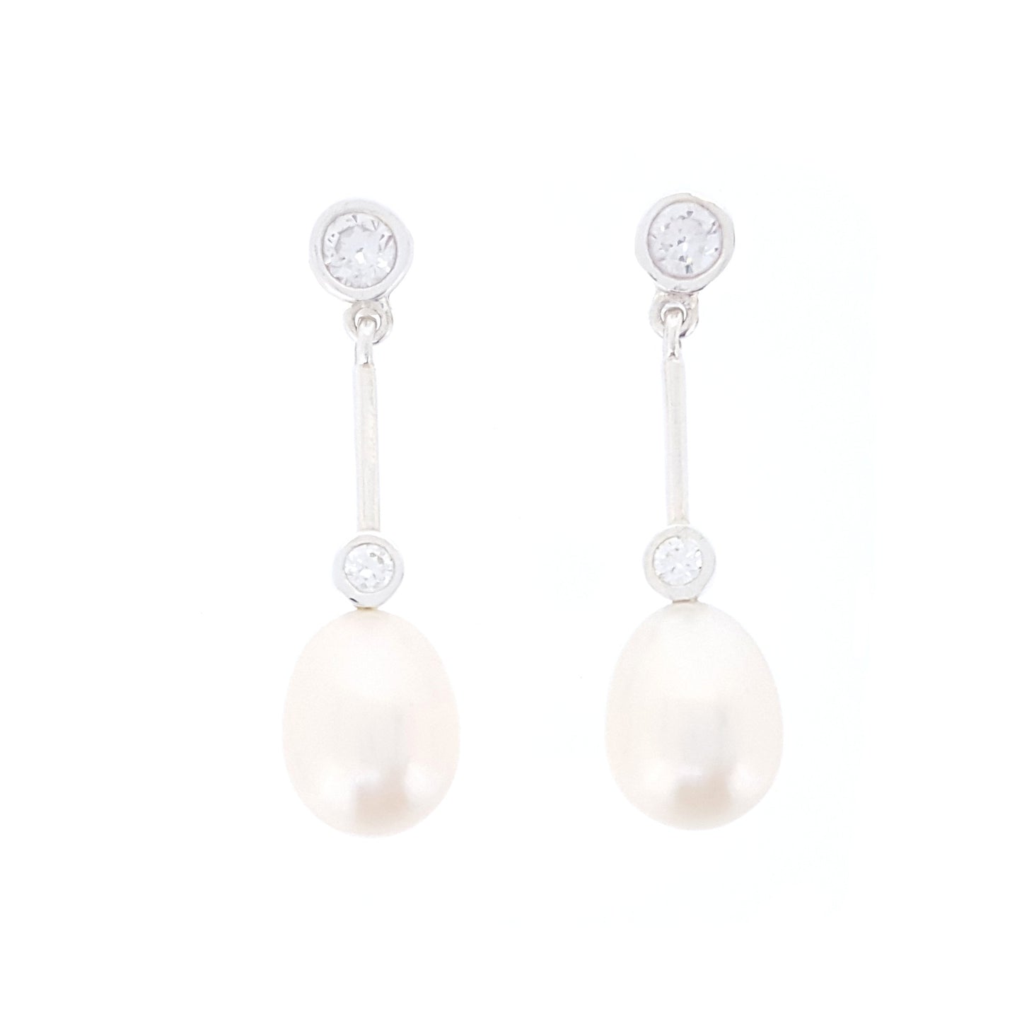 Pearl Earrings 'After 8' - The Courthouse Collection