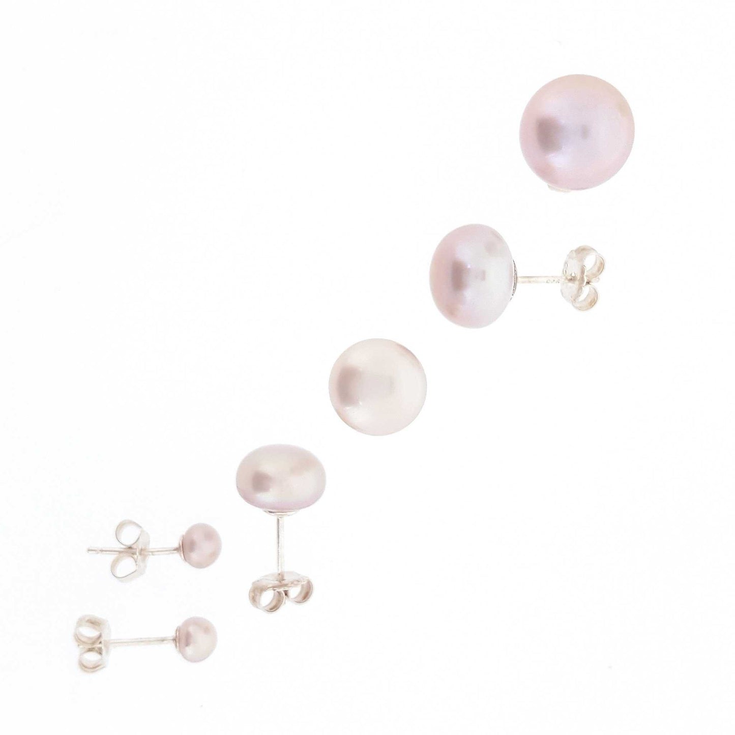 Pink Pearl Earrings Stud