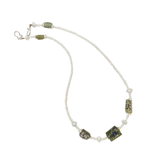 Antique Glass & Pearl Necklace | The Courthouse Collection