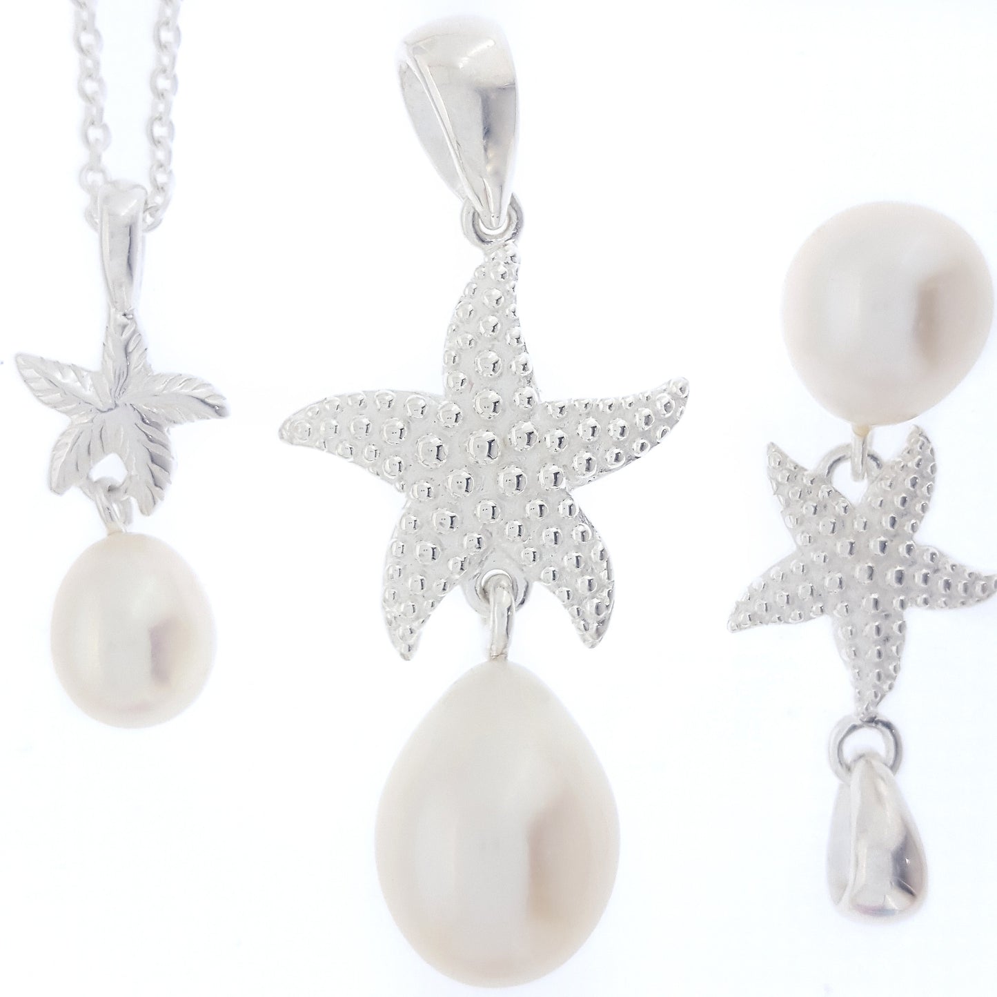 Pearl Pendant 'Starfish' l White Pink Peacock - The Courthouse Collection