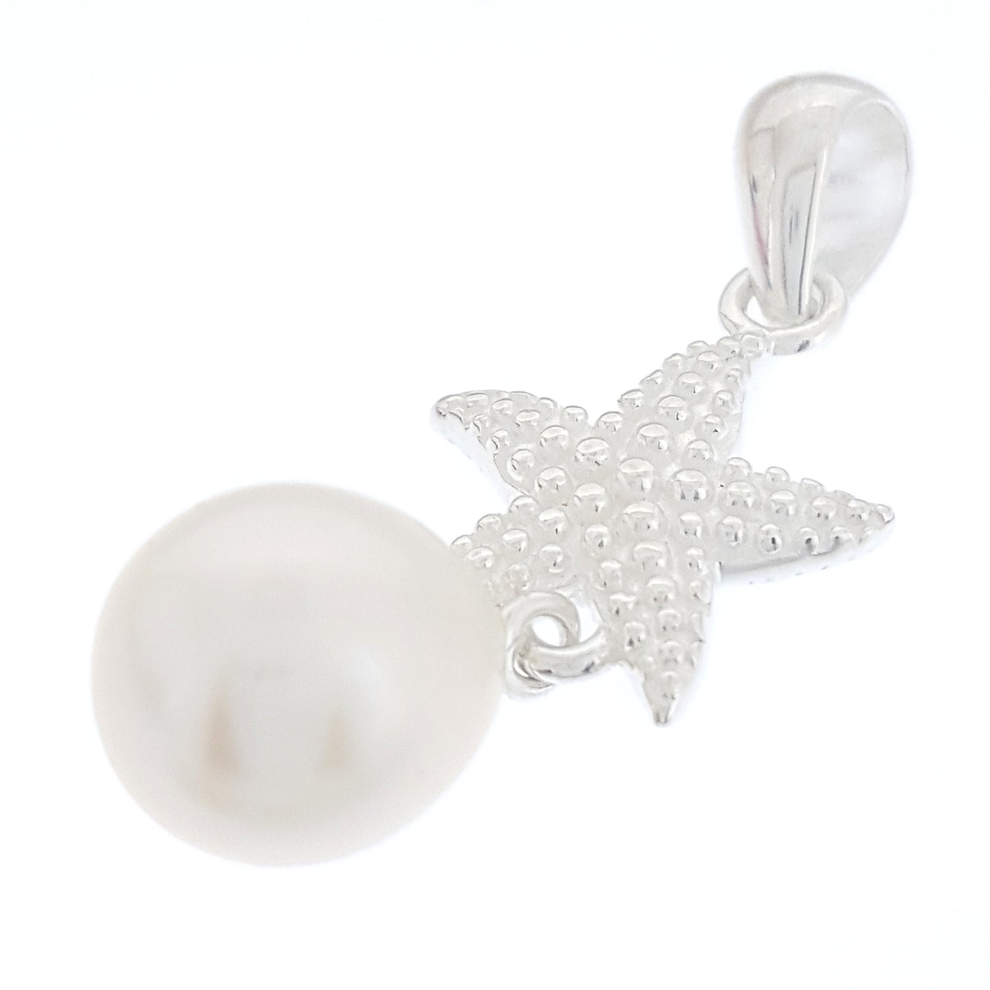 Pearl Pendant 'Starfish' l White Pink Peacock - The Courthouse Collection
