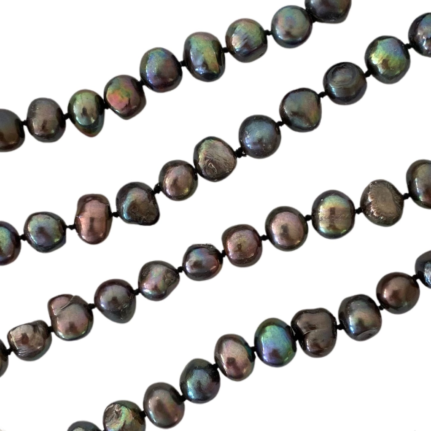 Pearl Necklace 'Longstrand' White Pink Black - The Courthouse Collection
