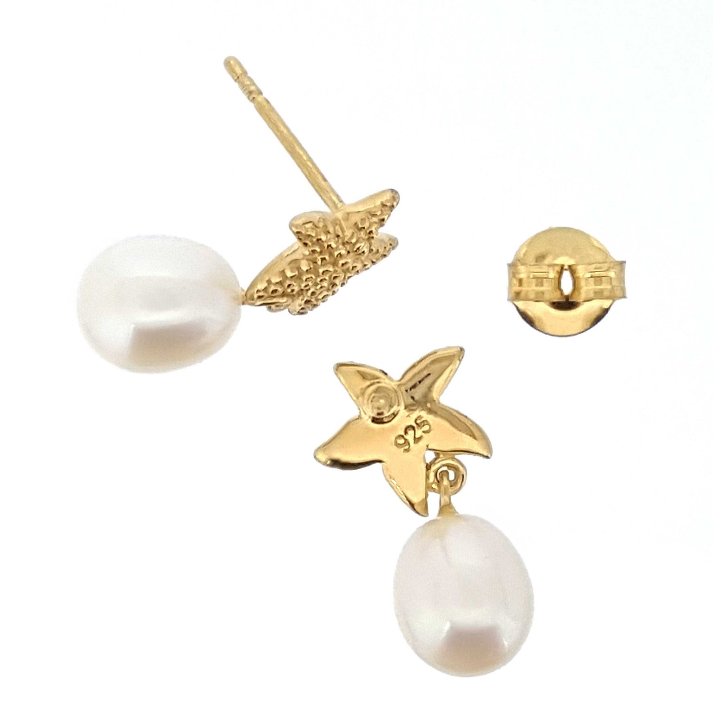 Pearl Earrings 'Starfish' Stud - The Courthouse Collection