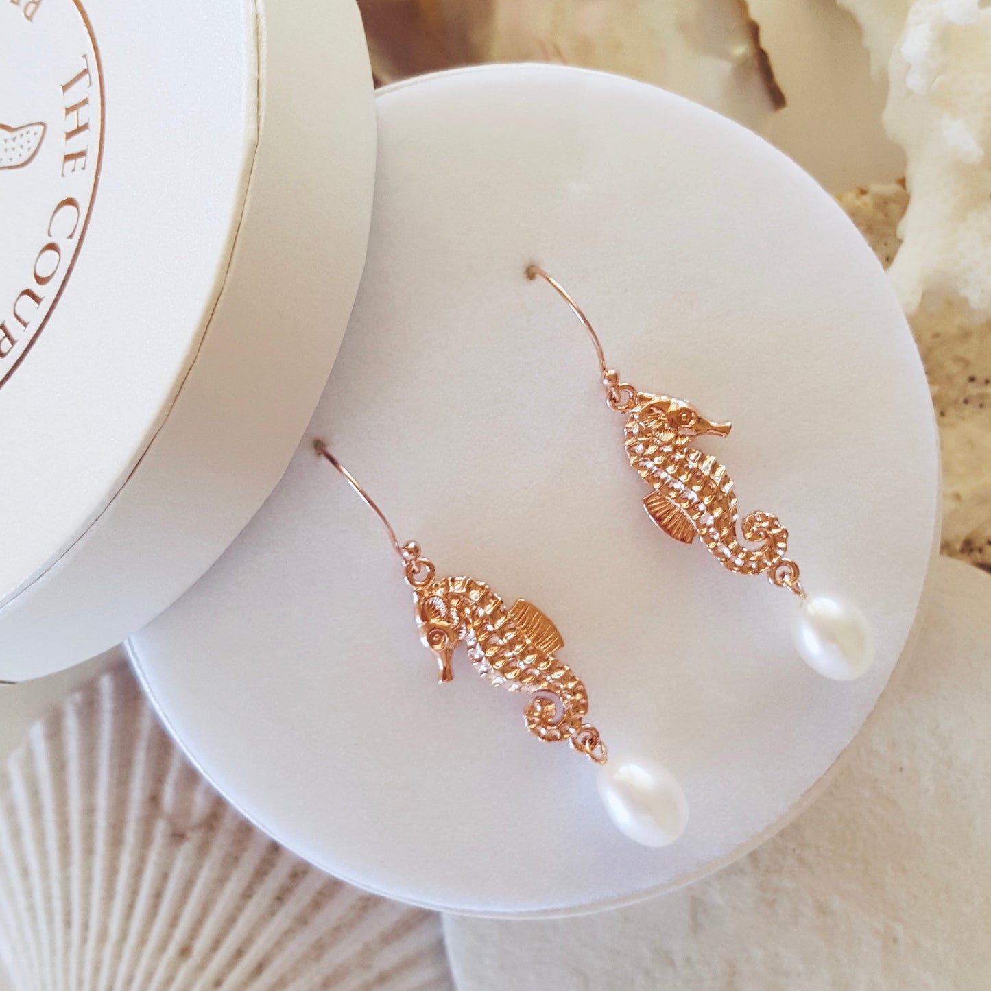 Pearl Earrings 'Seahorse' - The Courthouse Collection
