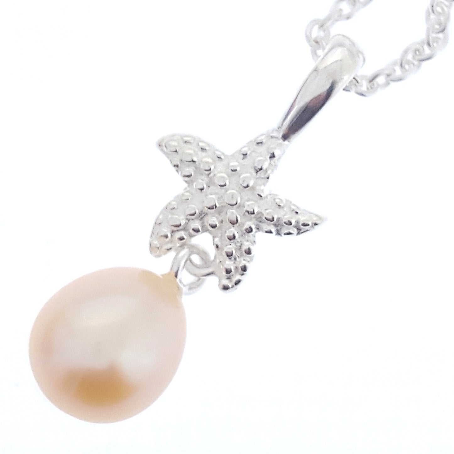 Pearl Pendant 'Starfish' l White Pink Peacock - The Courthouse Collection