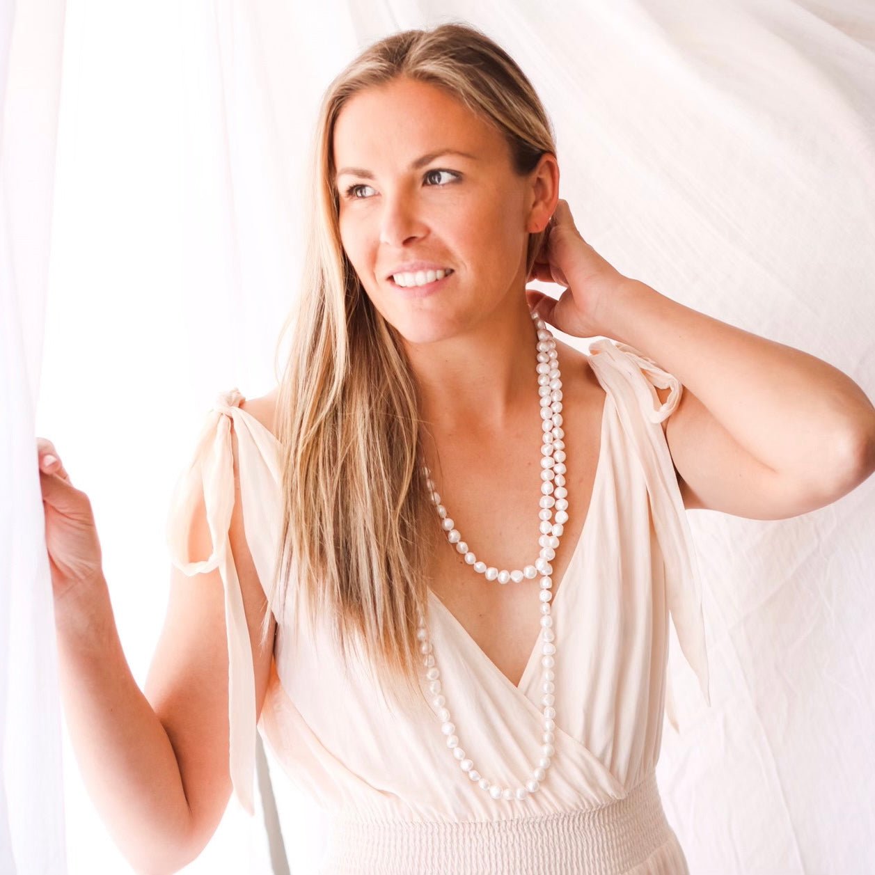 Long Pearl Necklace