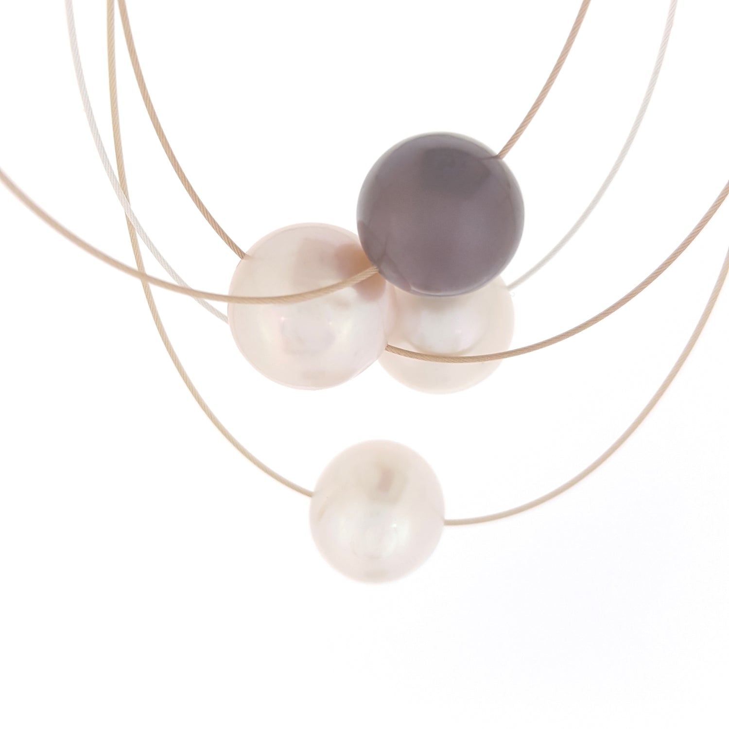 pearl pendant silver gold