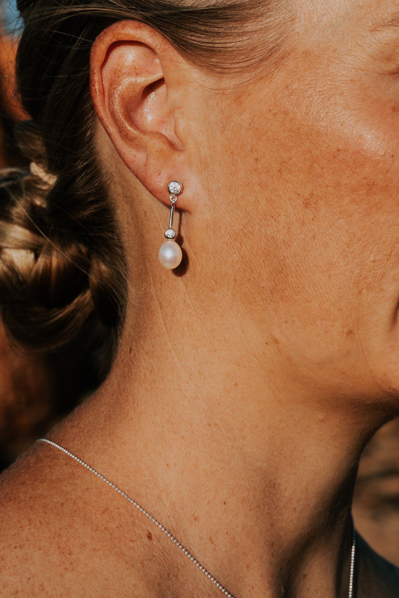 Pearl Drop Earrings Bridal - The Courthouse Collection