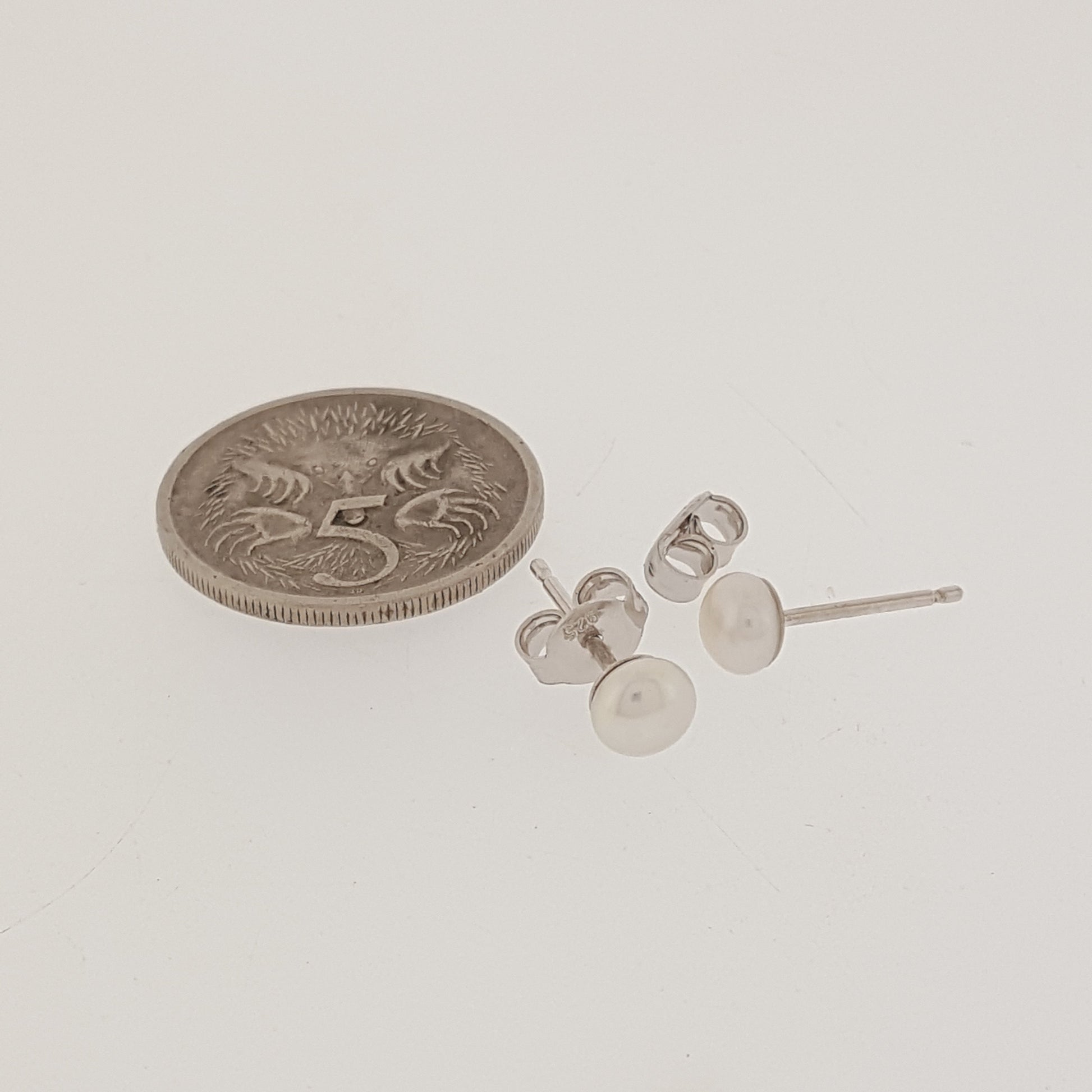Pearl Stud Earrings 4.5-5mm  | The Courthouse Collection