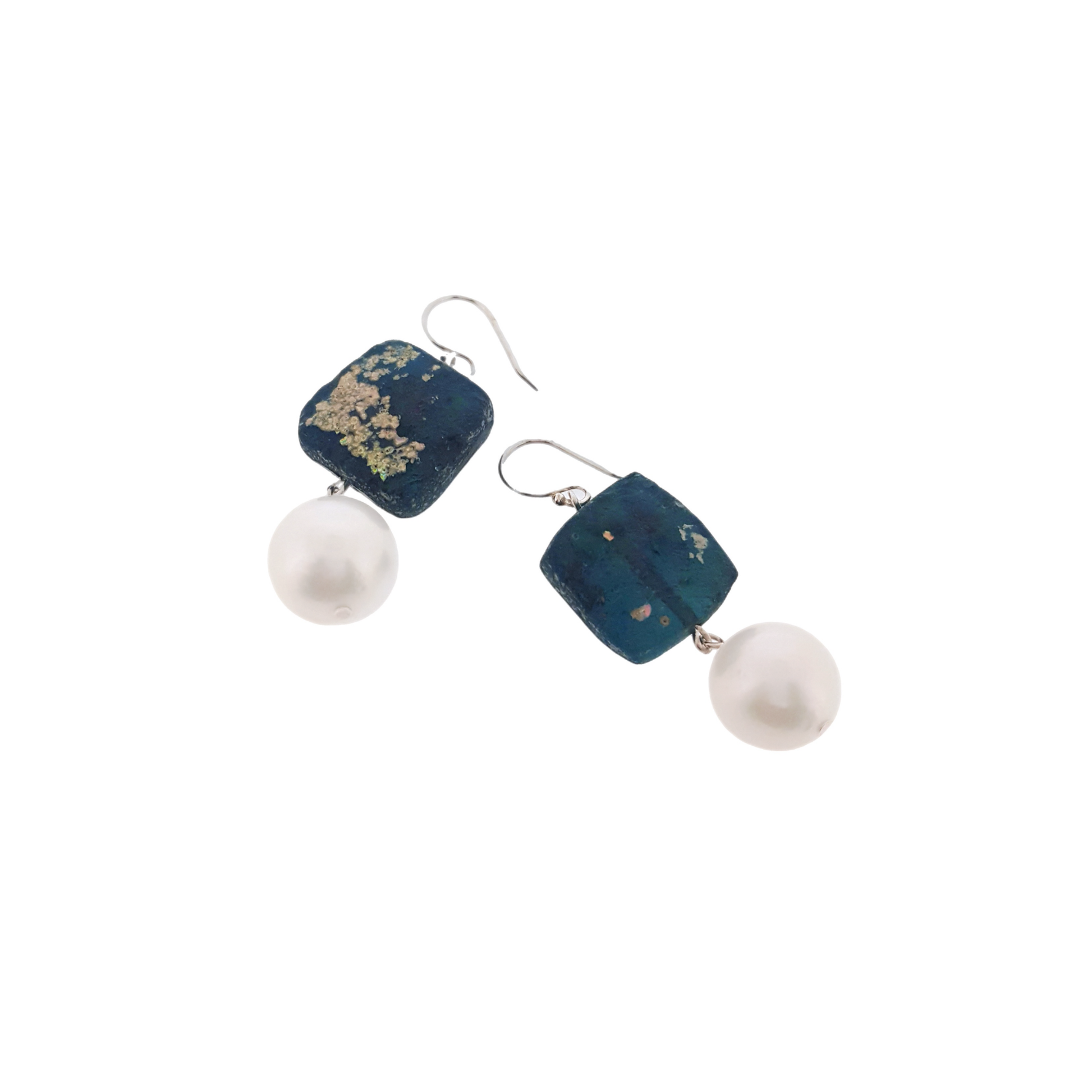 Ancient Glass South Sea Pearls Earrings | The Courthouse Collection | Australian Designer Pearl Jewellery