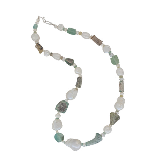 Ancient Glass and Pearl Necklace ‘Original and Ancient’