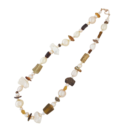 Brave Lucretia Necklace | Ancient Roman Glass Necklace | Australian Designer Pearl Jewellery